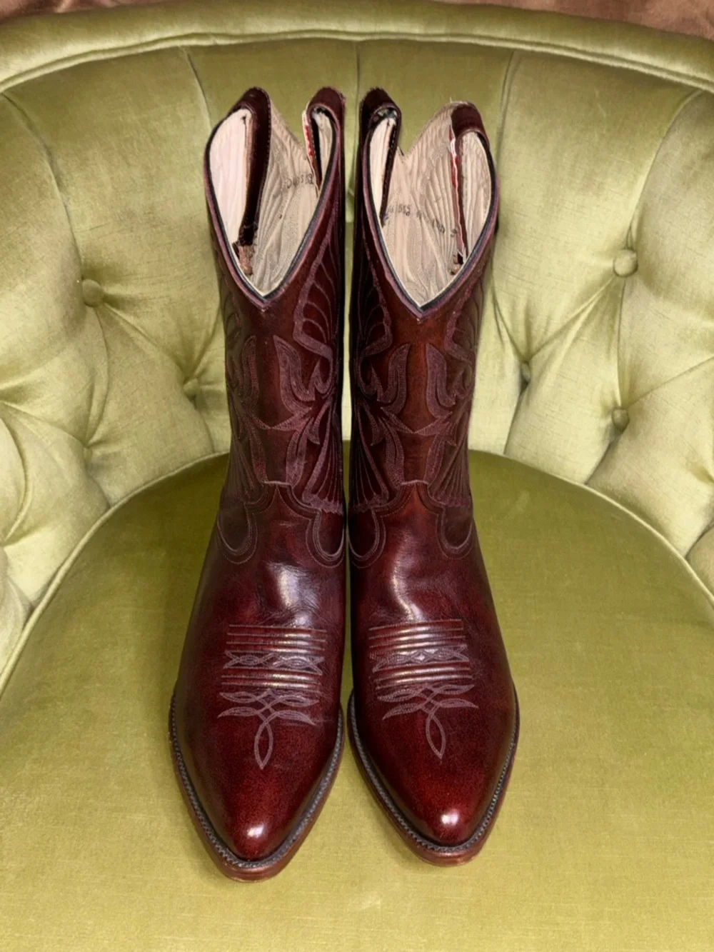 Siete Leguas Boots Leather Western Cowboy Boots Mens Sz 10.5 D Brown - Picture 9 of 9